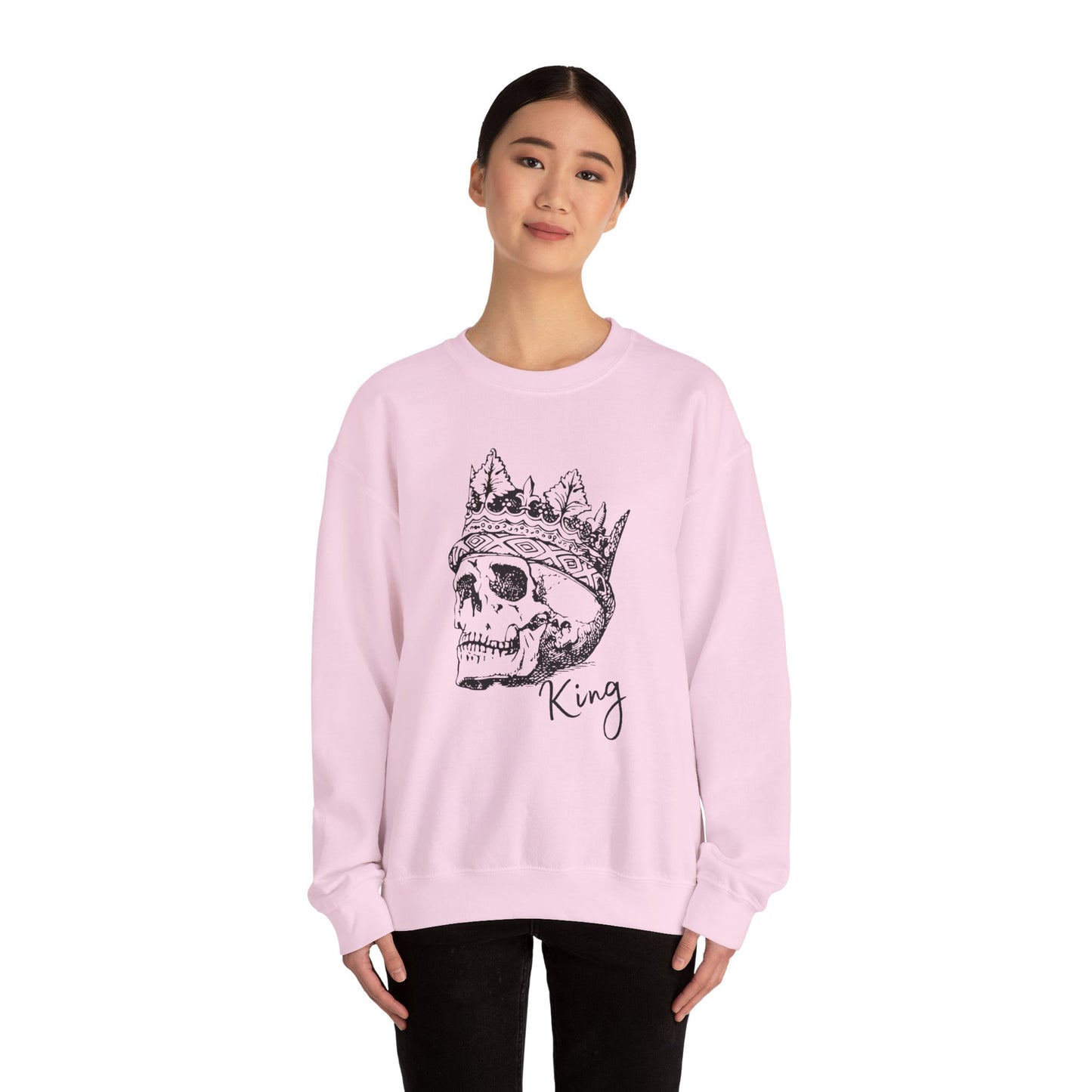 Crowned Skull Crewneck Sweatshirt - Unisex Heavy Blend™