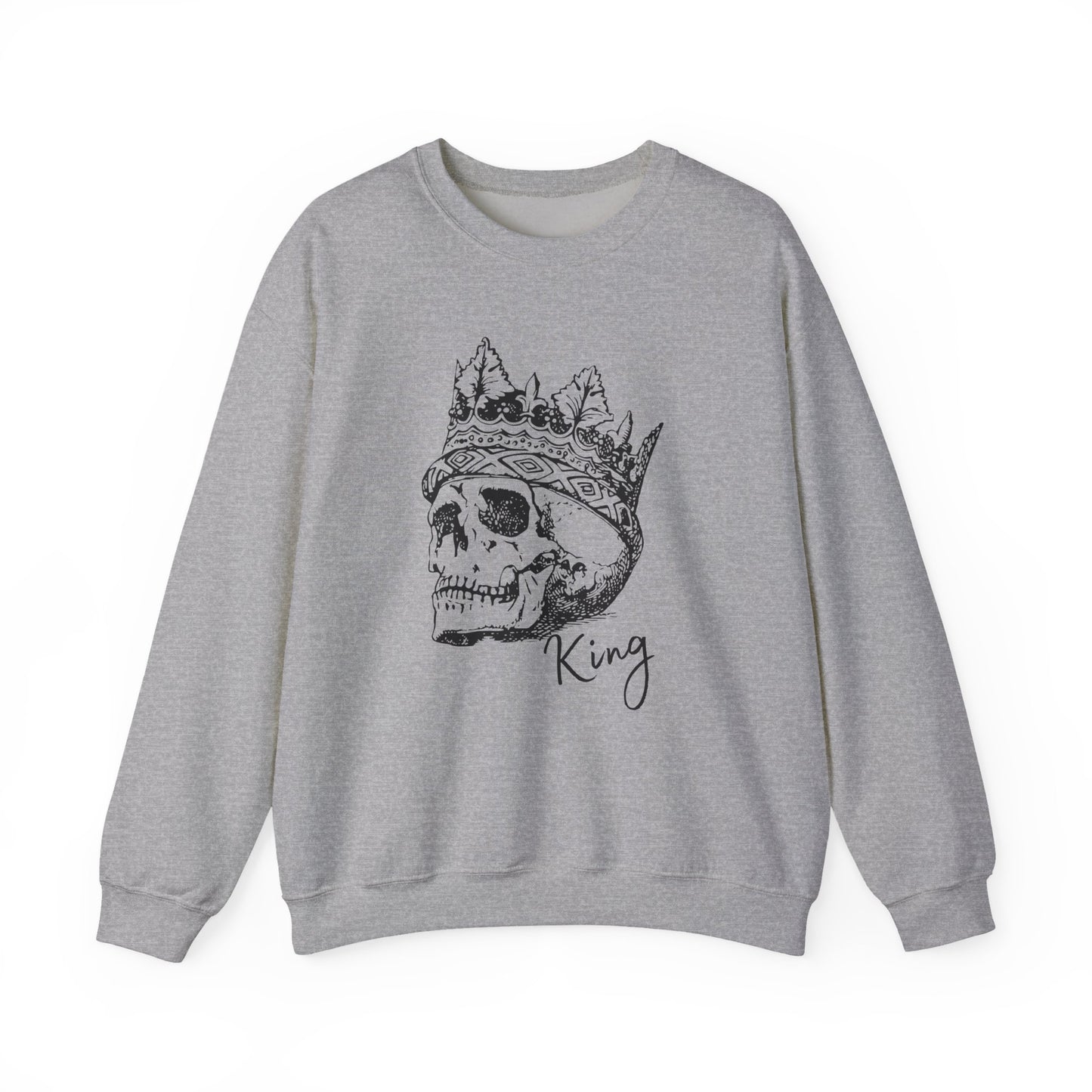 Crowned Skull Crewneck Sweatshirt - Unisex Heavy Blend™