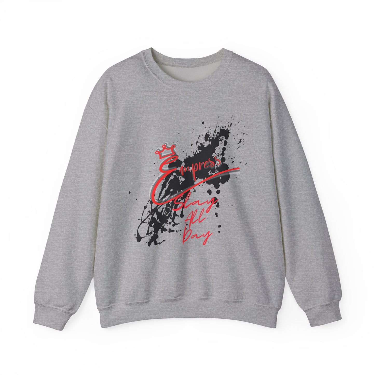 Crewneck Sweatshirt — 'Express Living All Day' Abstract Paint Splash Design
