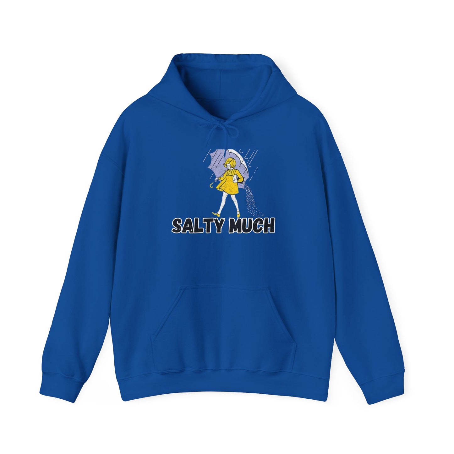 Salty Much Hoodie - Unisex Heavy Blend Sweatshirt, Cozy Pullover for Rainy Days, Fun Gift for Friends, Casual Wear, Rainy Weather Apparel