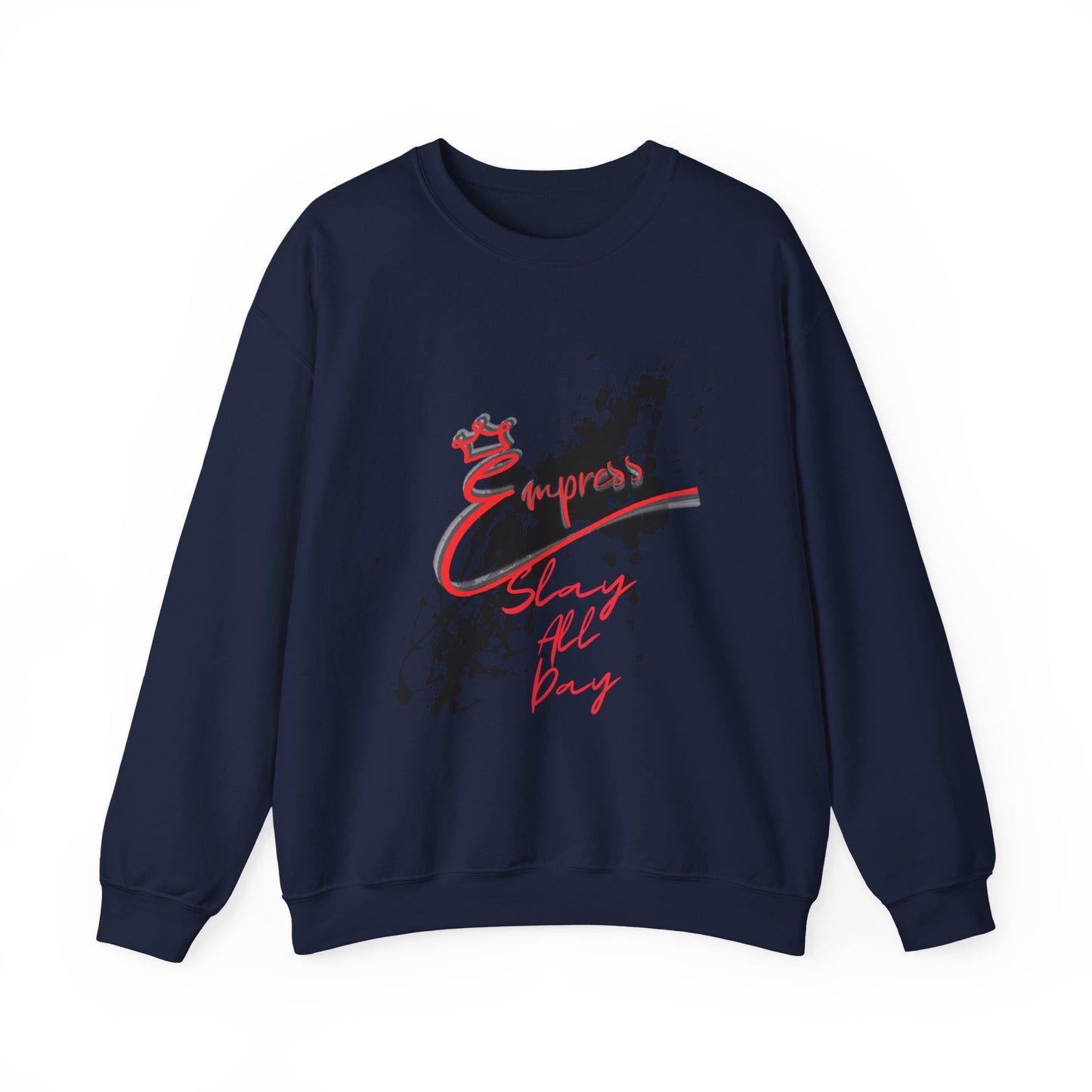 Crewneck Sweatshirt — 'Express Living All Day' Abstract Paint Splash Design