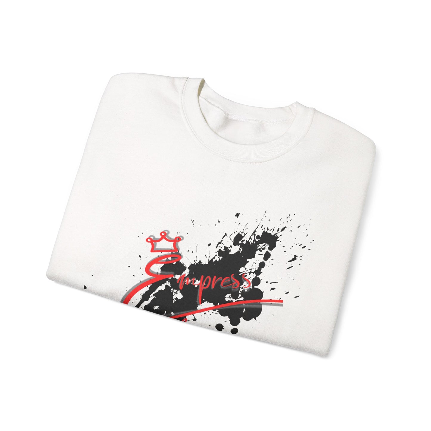 Crewneck Sweatshirt — 'Express Living All Day' Abstract Paint Splash Design