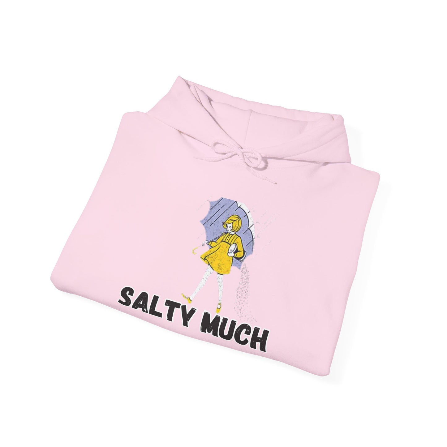 Salty Much Hoodie - Unisex Heavy Blend Sweatshirt, Cozy Pullover for Rainy Days, Fun Gift for Friends, Casual Wear, Rainy Weather Apparel