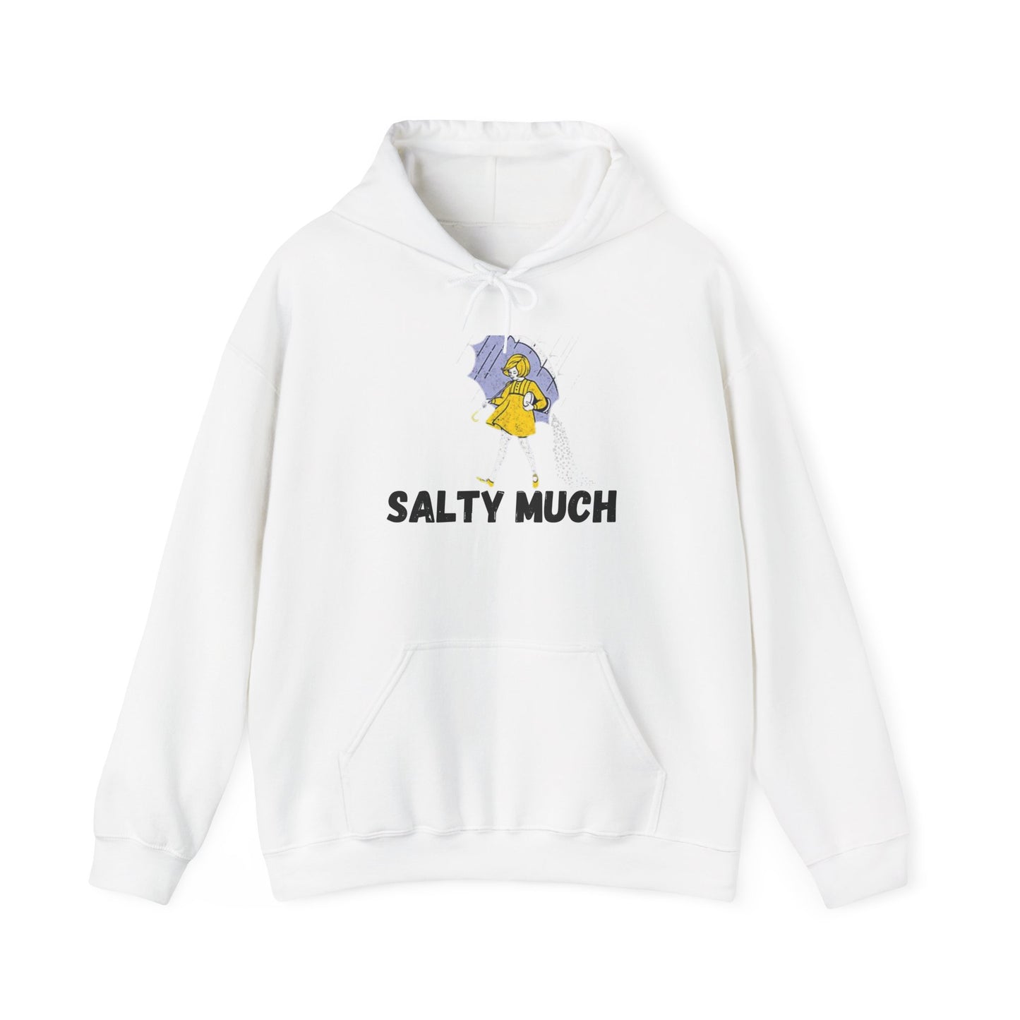 Salty Much Hoodie - Unisex Heavy Blend Sweatshirt, Cozy Pullover for Rainy Days, Fun Gift for Friends, Casual Wear, Rainy Weather Apparel