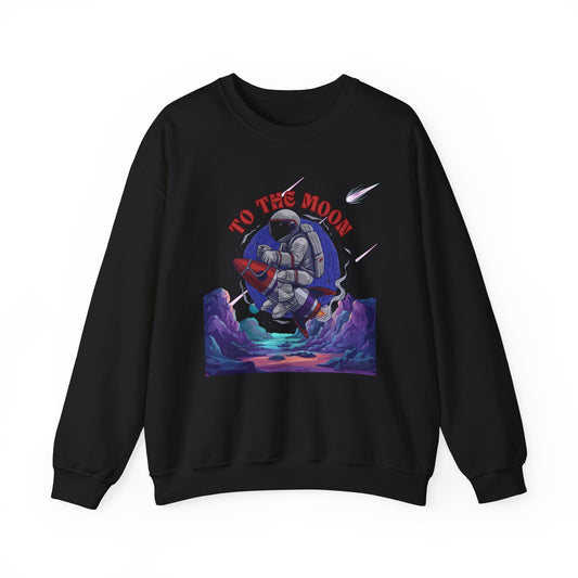 To The Moon Unisex Crewneck Sweatshirt - Space Adventure Design