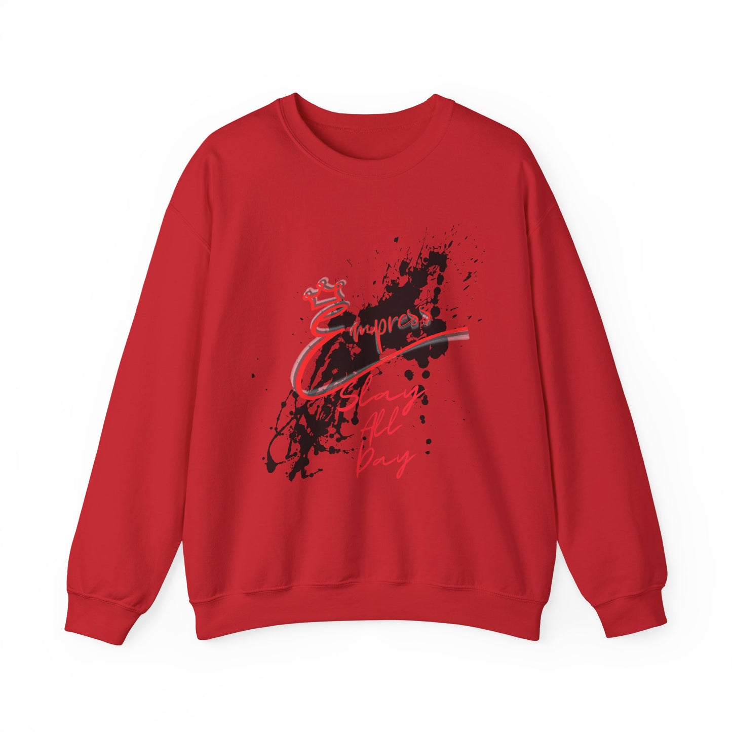 Crewneck Sweatshirt — 'Express Living All Day' Abstract Paint Splash Design