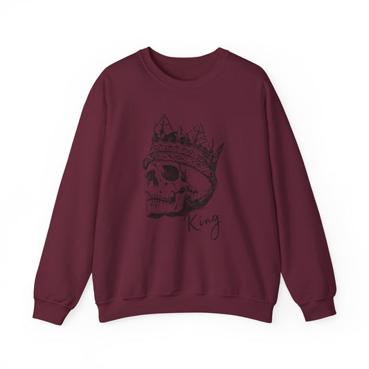 Crowned Skull Crewneck Sweatshirt - Unisex Heavy Blend™