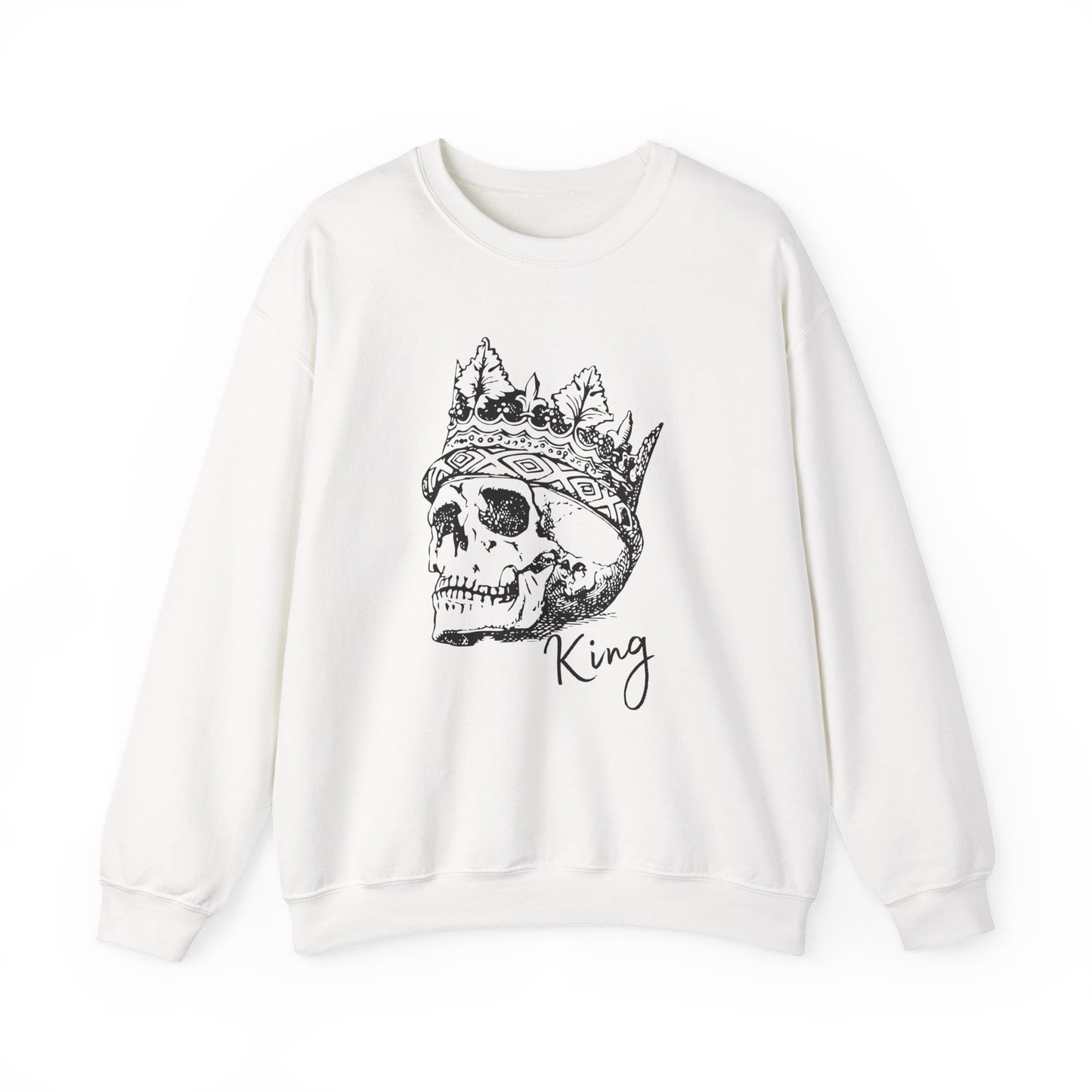 Crowned Skull Crewneck Sweatshirt - Unisex Heavy Blend™