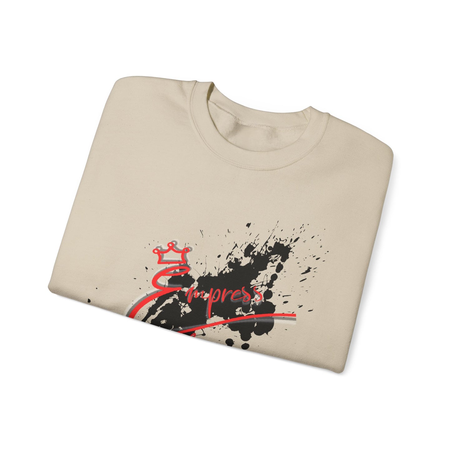 Crewneck Sweatshirt — 'Express Living All Day' Abstract Paint Splash Design