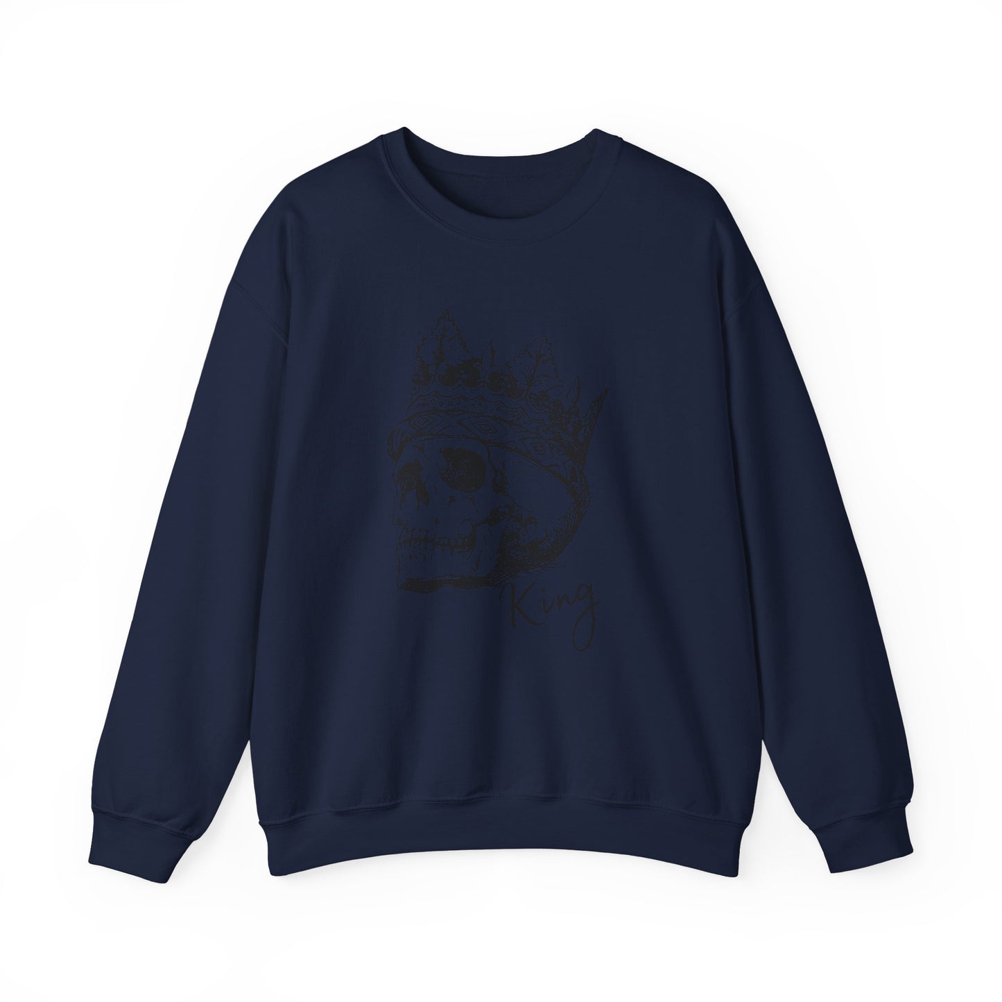Crowned Skull Crewneck Sweatshirt - Unisex Heavy Blend™