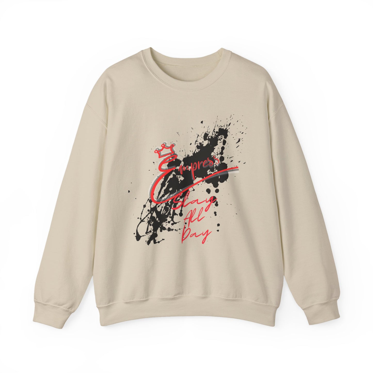 Crewneck Sweatshirt — 'Express Living All Day' Abstract Paint Splash Design